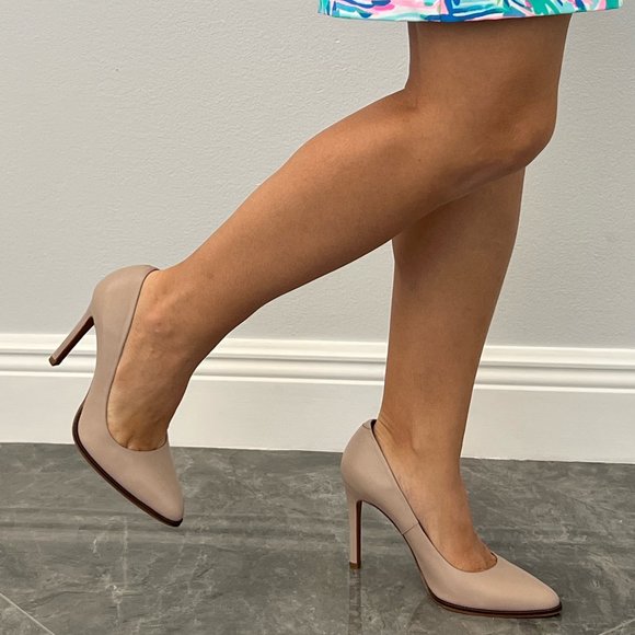 High heels, Leather, Shoes, Beige - Picture 7 of 16